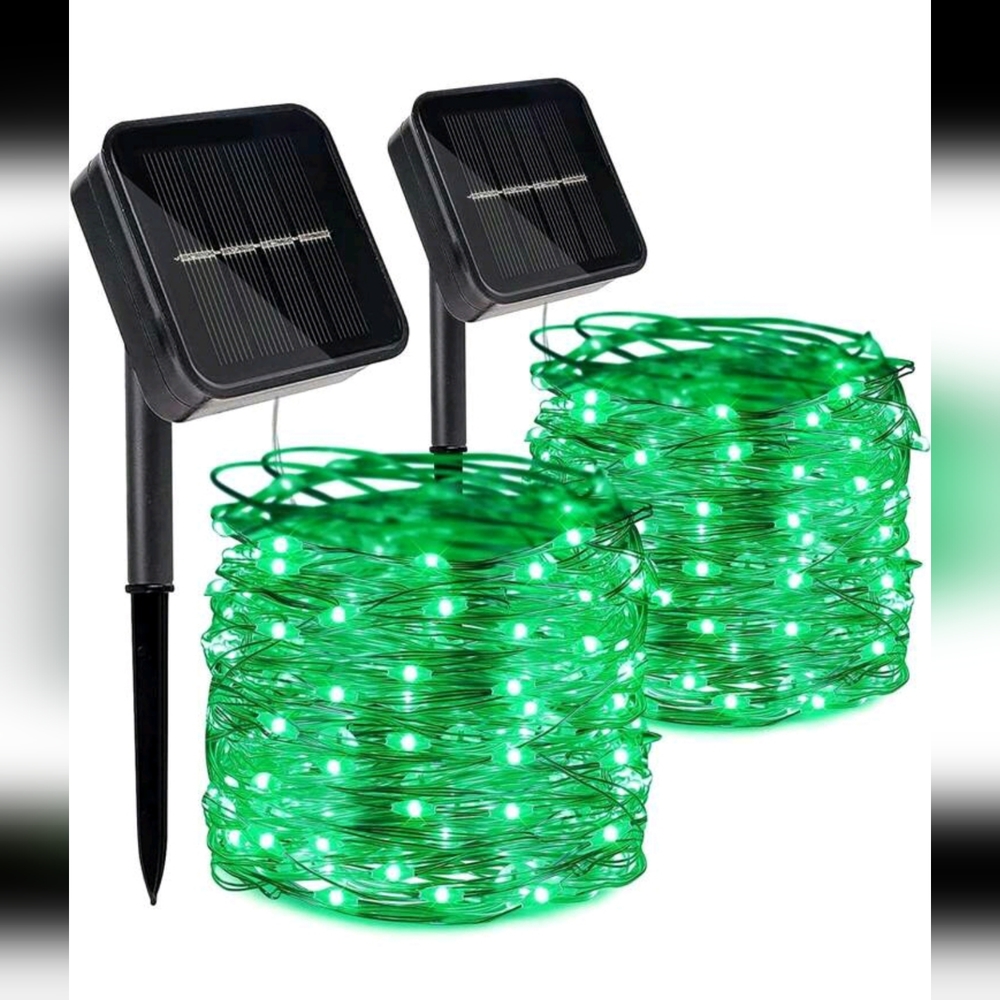Solar Christmas lights Green fairy lights
